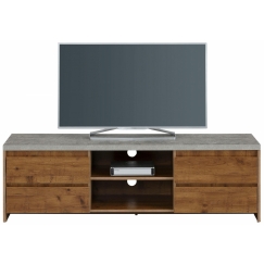 TV stolík Mecan, 150 cm, betón/dub