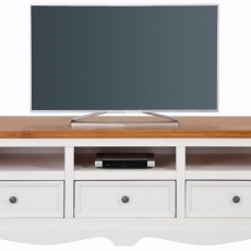 Tv stolík Meliss, 163 cm, biela/borovica - 4