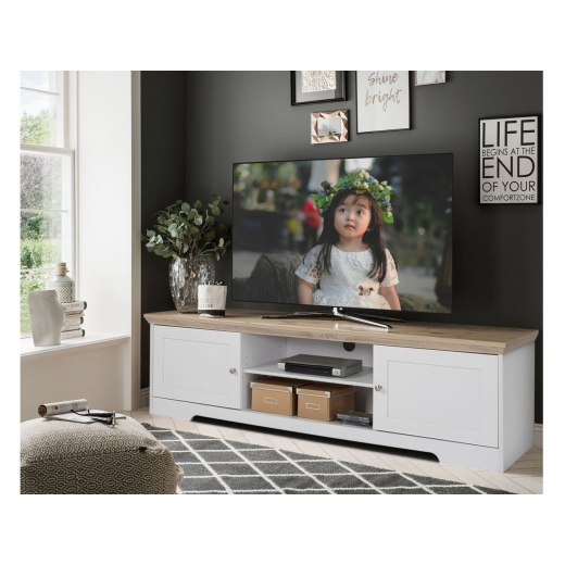 TV stolík Nana, 160 cm, biela - 1