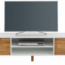 Tv stolík Rafell, 160 cm, biela/borovica - 1