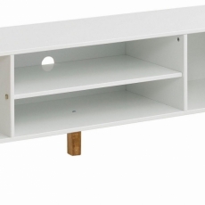 Tv stolík Rafell, 160 cm, biela/borovica - 2