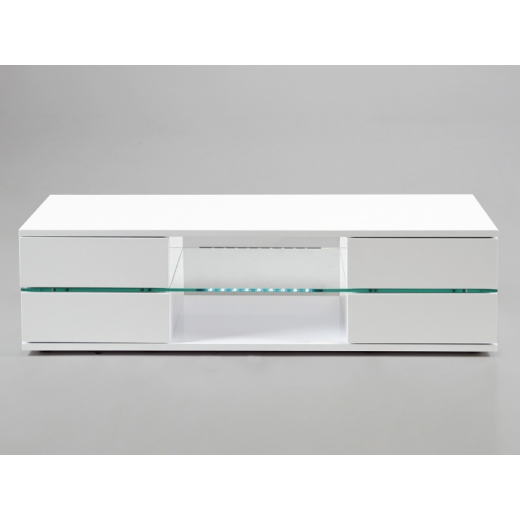 TV stolík s LED diódami Mount biela - 1