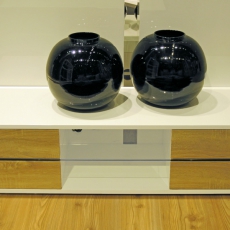 TV stolík s LED diódami Mount biela - 6