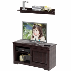 TV stolík s policou Brix, 94 cm, tmavohnedá - 1