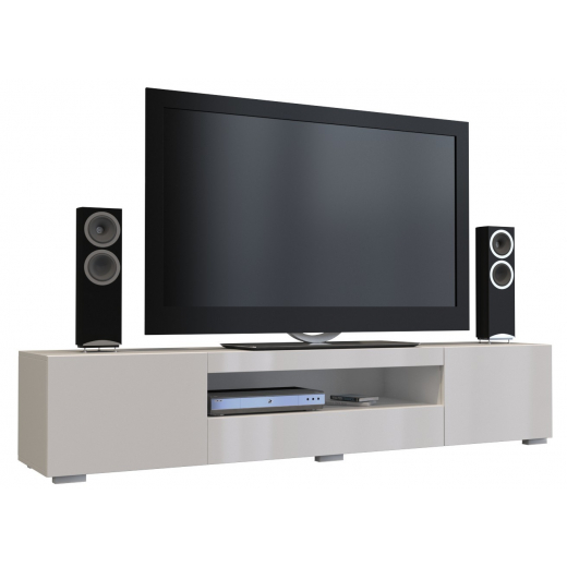 TV stolík Salsa, 120 cm biela lesk - 1