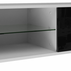 TV stolík Sandy, 100 cm, čierna lesk - 2