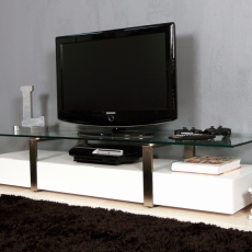 TV stolík so sklenenou doskou Longy - 8