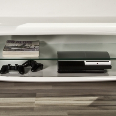 TV stolík so sklenenou policou a LED diódami Eliot, 130 cm - 2