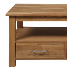 TV stolík so zásuvkami z masívu Corti, 110 cm - 3