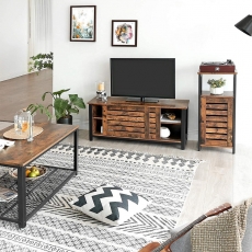 TV stolík Stella, 110 cm, hnedá/čierna - 2