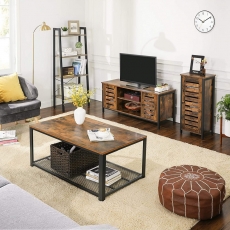 TV stolík Stella, 110 cm, hnedá/čierna - 4
