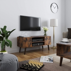 TV stolík Stella, 110 cm, hnedá/čierna - 2