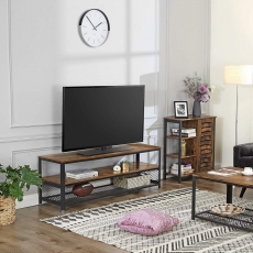 TV stolík Stella II., 140 cm, hnedá/čierna - 4