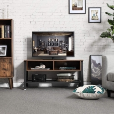 TV stolík Stella III., 100 cm, hnedá/čierna - 4