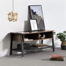 TV stolík Stella III., 100 cm, hnedá/čierna - 7