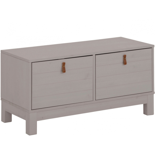 Úložná lavica Lous, 88 cm, šedá - 1