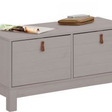 Úložná lavica Lous, 88 cm, šedá - 3