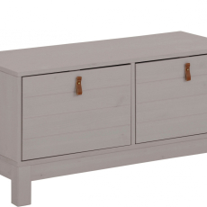 Úložná lavice Lous, 88 cm, šedá - 1