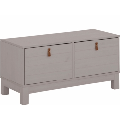 Úložná lavice Lous, 88 cm, šedá