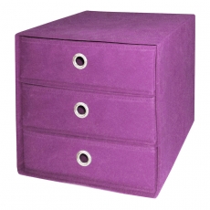 Úložný box se zásuvkami Beta 3, 32 cm, ostružinová - 1