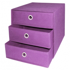 Úložný box se zásuvkami Beta 3 (SET 3 ks), 32 cm, ostružinová - 2