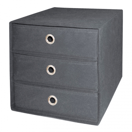 Úložný box so zásuvkami Beta 3 (SET 3 ks), 32 cm, antracitová - 1