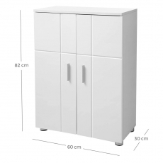 Umyvadlová skříňka Leris, 82 cm, bílá - 7
