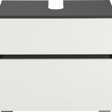 Umyvadlová skříňka Luner, 60 cm, antracitová/bílá - 2