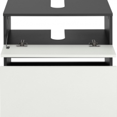 Umyvadlová skříňka Luner, 60 cm, antracitová/bílá - 3