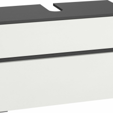 Umyvadlová skříňka Luner, 80 cm, antracitová/bílá - 1