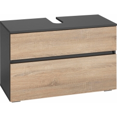Umyvadlová skříňka Luner, 80 cm, antracitová