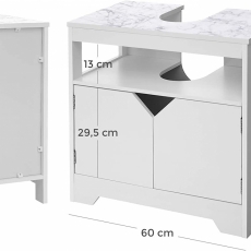 Umyvadlová skříňka Rai, 60 cm, bílá - 5