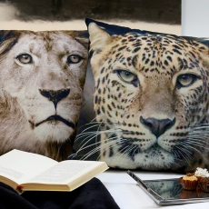 Vankúš Lev & Gepard, 45x45 cm, 2 ks - 1