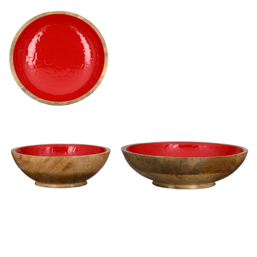 Vánoční dekorativní miska Shell, 25 cm, červená - 1