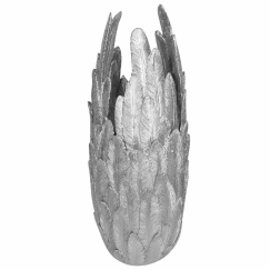 Váza Feath, 80 cm, strieborná