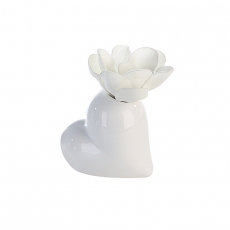 Váza keramická Lovely, 13 cm, biela - 1
