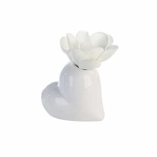 Váza keramická Lovely, 13 cm, bílá