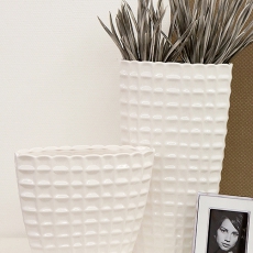 Váza keramická Opus, 31 cm, biela - 1