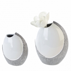 Váza keramická oválna Prime, 19 cm
