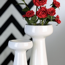 Váza porcelánová Campano, 35 cm, bílá - 1