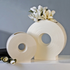 Váza porcelánová Disc, 35 cm