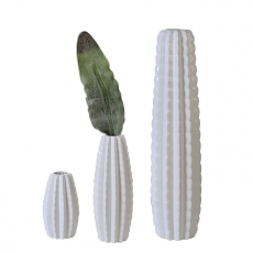 Váza porcelánová podlahová Mexico, 78 cm, bílá - 1