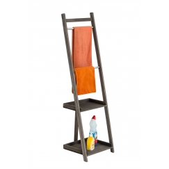 Věšák na ručníky Hokaido, 132 cm, tmavě hnědá