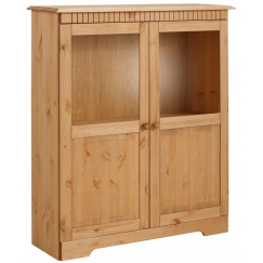 Vitrína Carol, 115 cm, borovica