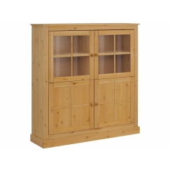 Vitrína Coste, 130 cm, borovice