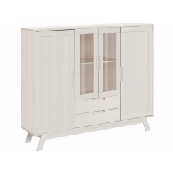 Vitrína Ohaia, 140 cm, biela