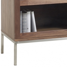 Vitrína / prosklenná skříň Civic, 70 cm, ořech - 2