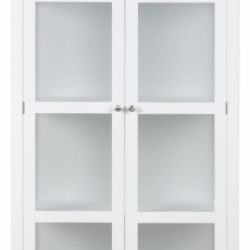Vitrína s dvojkrídlovými dverami Elton, 180 cm, biela - 2