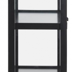 Vitrína s dvojkrídlovými dverami Elton, 180 cm, čierna - 4