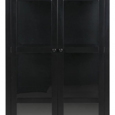 Vitrína s dvojkrídlovými dverami Elton, 180 cm, čierna - 2